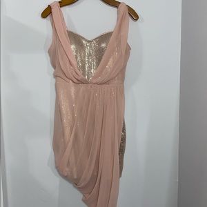 Bebe dress Pink/Gold Size Small